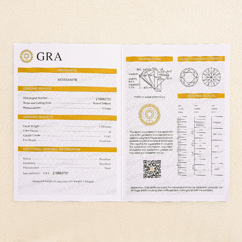 Moissanite 2.0 Carat Round Cut Wedding Ring Set With Eternity Wedding Band - louilyjewelry