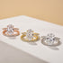 Oval Cut Wedding Ring Sets in Three Gold Colors