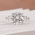 Moissanite 4.0Ct Round Cut Three Stone Engagement Ring Travel Ring In Sterling Silver - louilyjewelry