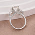 Moissanite 4.0Ct Round Cut Three Stone Engagement Ring Travel Ring In Sterling Silver - louilyjewelry