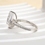 Louily Lovely White Gold 2.5Ct Pear Cut Engagement Ring - louilyjewelry