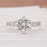 Moissanite 2.0 Ct 6 Prong Round Cut White Gold Engagement Ring In Sterling Silver - louilyjewelry