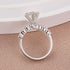 Moissanite 2.0 Ct 6 Prong Round Cut White Gold Engagement Ring In Sterling Silver - louilyjewelry