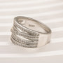Louily Dainty X Criss Cross Wedding Band For Women In Sterling Silver - louilyjewelry