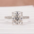 Moissanite Hidden Halo 4.0Ct Cushion Cut White Gold Engagement Ring - louilyjewelry