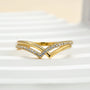 Louily Unique Yellow Gold Wedding Band For Women In Sterling Silver - louilyjewelry