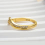 Louily Unique Yellow Gold Wedding Band For Women In Sterling Silver - louilyjewelry