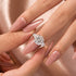 Moissanite 4.0Ct Round Cut Three Stone Engagement Ring Travel Ring In Sterling Silver - louilyjewelry