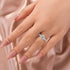 Moissanite 2.0 Ct 6 Prong Round Cut White Gold Engagement Ring In Sterling Silver - louilyjewelry