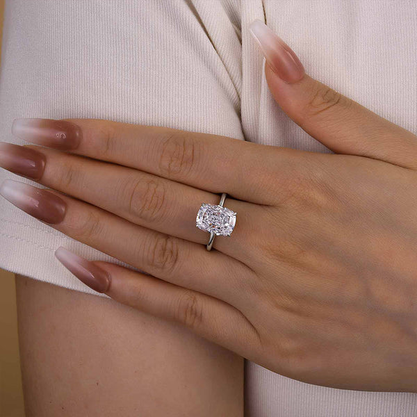 Louily Sparkle Cushion Cut Engagement Ring