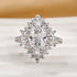 Vintage 3.0Ct Halo Marquise Cut Engagement Ring Travel Ring In Sterling Silver - louilyjewelry