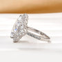Vintage 3.0Ct Halo Marquise Cut Engagement Ring Travel Ring In Sterling Silver - louilyjewelry