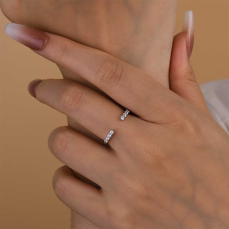 Louily Dainty Open Wedding Band In Sterling Silver - louilyjewelry