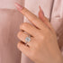 Moissanite Hidden Halo 4.0Ct Cushion Cut White Gold Engagement Ring - louilyjewelry