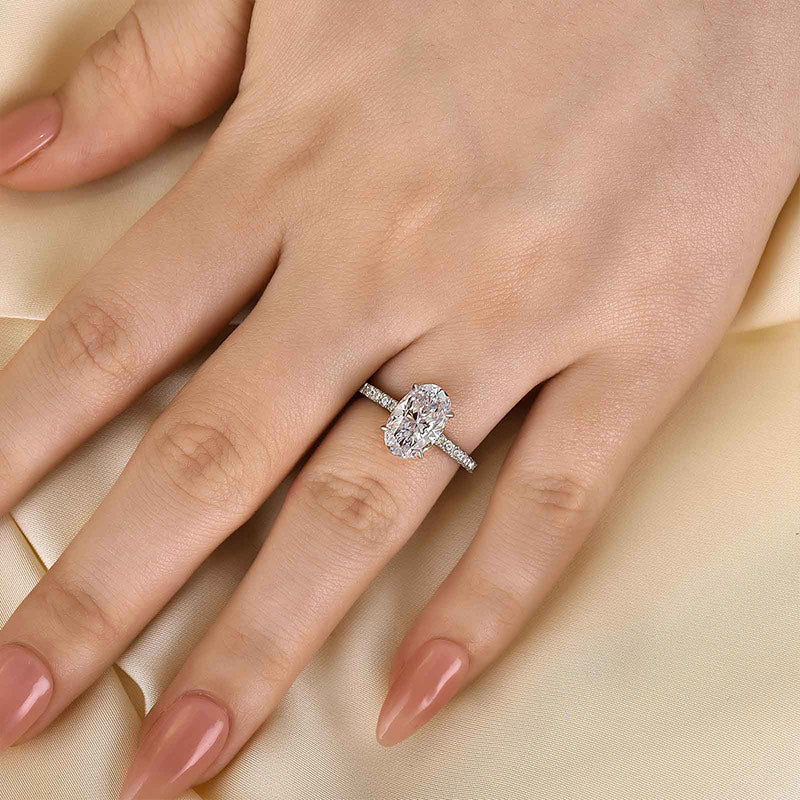 Louily Attractive Oval Cut Engagement Ring - louilyjewelry