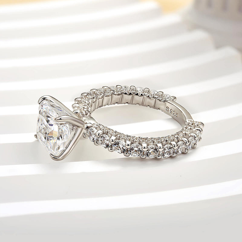 Louily Classic Square Princess Cut Engagement Ring For Women - louilyjewelry