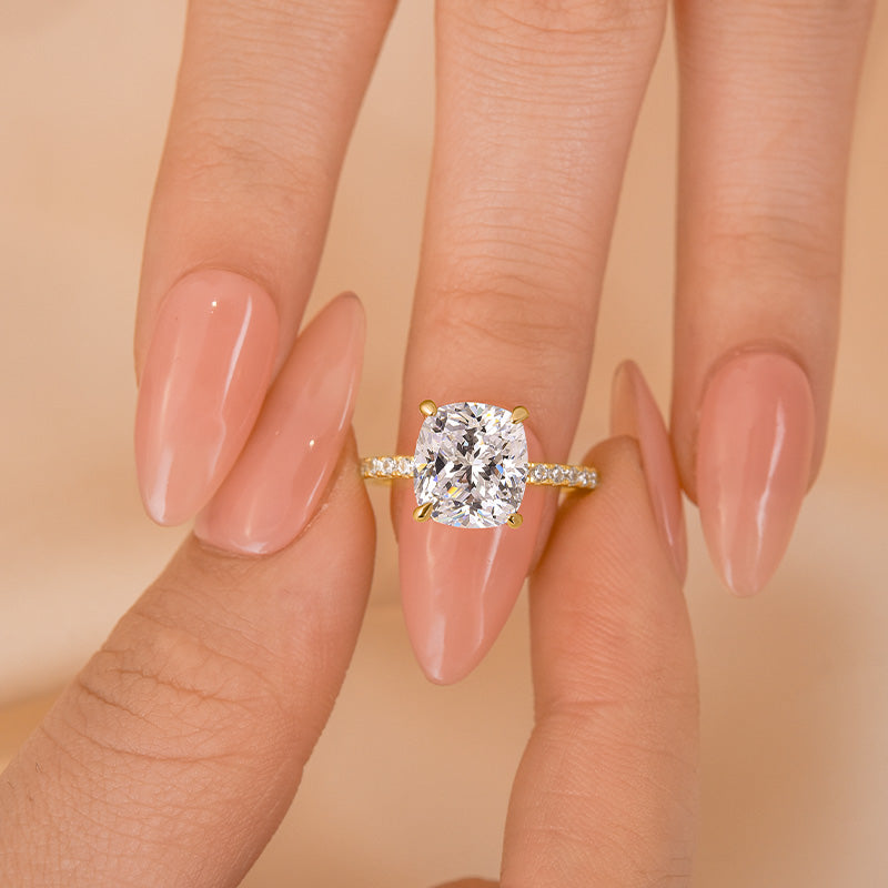 Louily Cushion Cut Engagement Ring In Sterling Silver - louilyjewelry