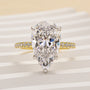 Louily Excellent Yellow Gold Pear Cut Engagement Ring For Women - louilyjewelry