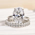 Louily Luxury Oval Cut 2PC Wedding Ring Set In Sterling Silver - louilyjewelry