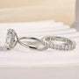 Louily Luxury Oval Cut 2PC Wedding Ring Set In Sterling Silver - louilyjewelry