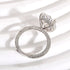 Side View of Oval Cut Simulated Diamond Ring