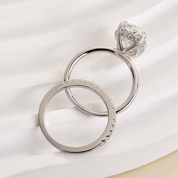 Louily Desirable Oval Cut Wedding Ring Set