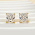 Louily Sterling Silver Classic Square Princess Cut Stud Earrings - louilyjewelry