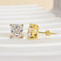 Louily Sterling Silver Classic Square Princess Cut Stud Earrings - louilyjewelry