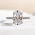 4.0Ct simulated diamond oval cut engagement ring front view