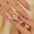 S925 5.0Ct Oval Cut Side Stone Yellow Gold Engagement Ring For Woman - louilyjewelry