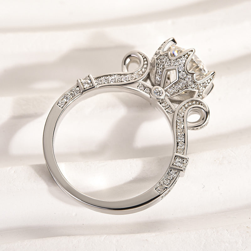 Moissanite 2.0 Carat Engagement Ring Promise Ring For Women - louilyjewelry