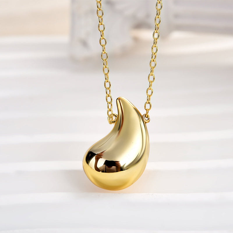 Louily Minimalist Teardrop Necklace In Sterling Silver - louilyjewelry