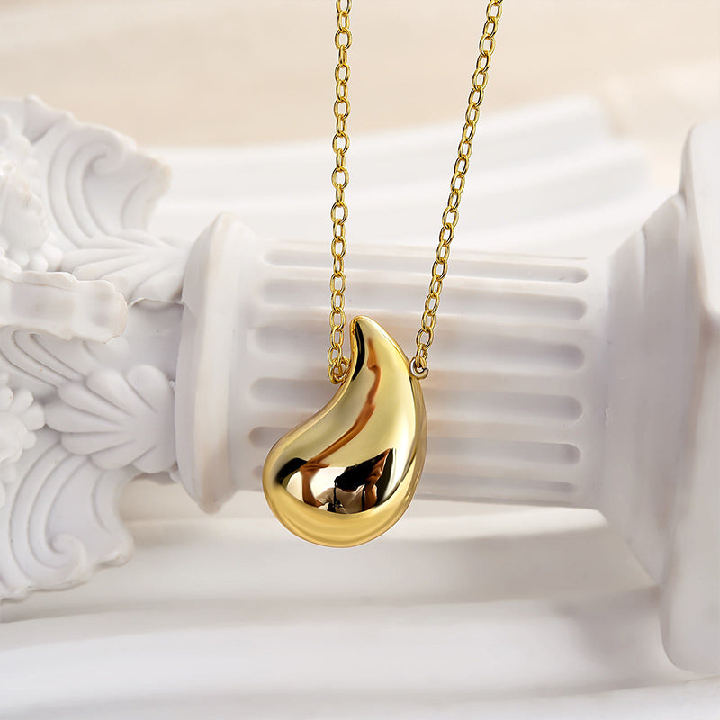 Louily Minimalist Teardrop Necklace In Sterling Silver - louilyjewelry