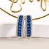 Louily Unique Blue Sapphire Emerald Cut Earrings In Sterling Silver - louilyjewelry