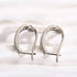 Louily Unique Blue Sapphire Emerald Cut Earrings In Sterling Silver - louilyjewelry