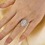 Vintage 3.0Ct Halo Marquise Cut Engagement Ring Travel Ring In Sterling Silver - louilyjewelry