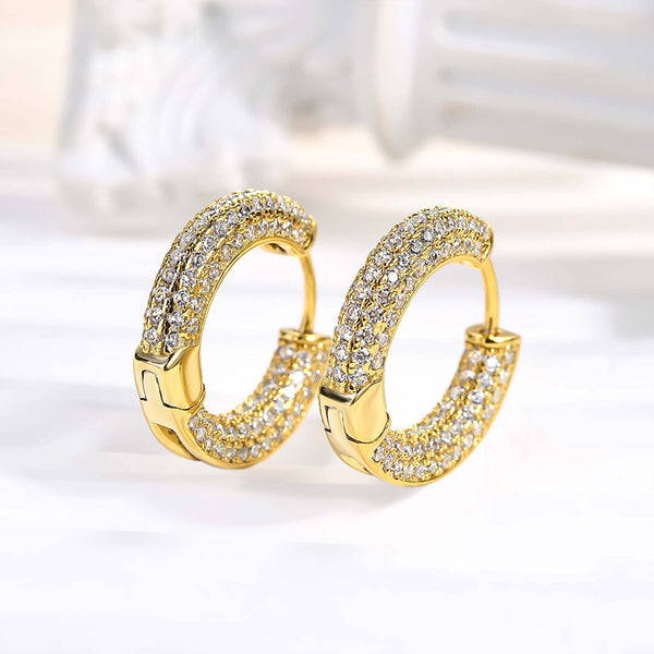 Louily Classic Hoop Earrings In Sterling Silver