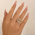 Pavé Full Eternity Enhancer White/Yellow Gold Wedding Band - louilyjewelry