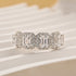 3.3Ct Halo Emerald Cut White Stone Anniversary Ring In Sterling Silver - louilyjewelry