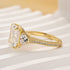 Louily Radiant Cut Three Stone Engagement Ring With Two Heart Cut Side Stones - louilyjewelry