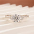 1.0Ct Three Stone Round Cut Moissanite Ring in S925 Sterling Silver - louilyjewelry