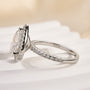 Louily Moissanite 3.0 Carat Halo Pear Cut Engagement Ring - louilyjewelry