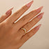 Elegant Round Cut Yellow Gold Half Eternity Wedding Band - louilyjewelry