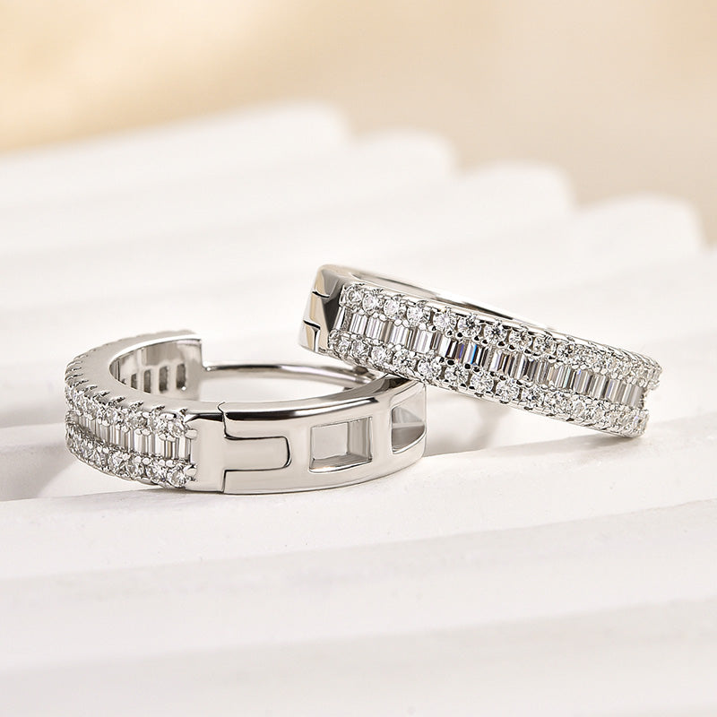 Louily Moissanite Chic Design Stud Earrings - louilyjewelry