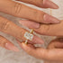 3.5Ct Radiant Cut Engagement Ring Travel Ring For Her In Sterling Silver - louilyjewelry