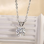 Louily Moissanite 1.0 Ct Round Cut White Gold 4 Prong Pendant Necklace - louilyjewelry