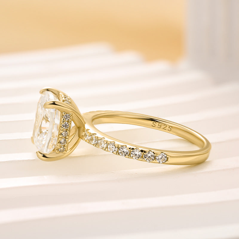 Louily Cushion Cut Engagement Ring In Sterling Silver - louilyjewelry