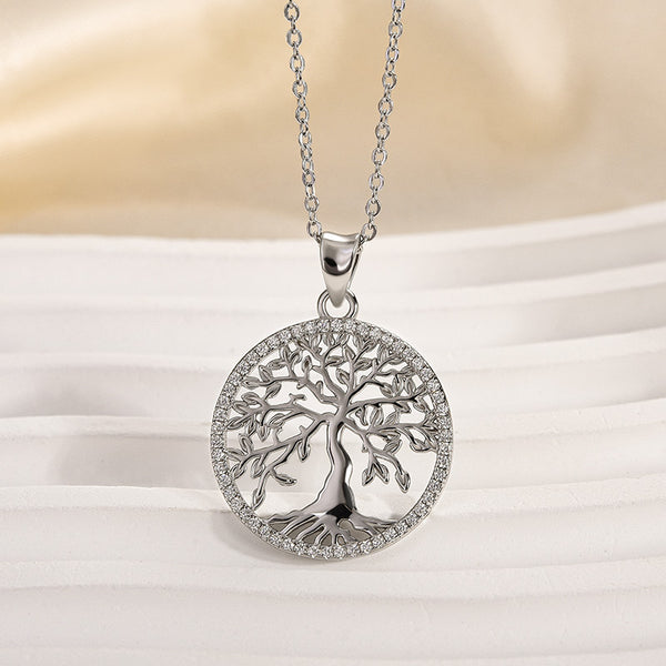 Louily Moissanite Creative Tree of Life Necklace