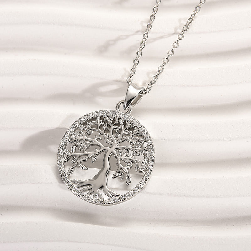 Louily Moissanite Creative Tree of Life Necklace - louilyjewelry