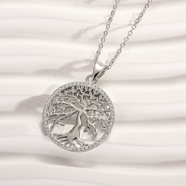 Louily Moissanite Creative Tree of Life Necklace